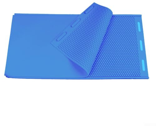 Bienenwachs-Pressblech-Form, flexible Bienenwachs-Foundation-Presse-Moldel, DIY-Nest-Foundation-Wachsplatte, Bienenwachs-Foundation-Pressform für Imkerausrüstung (44 x 27 cm blau)
