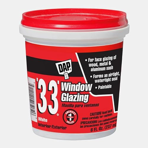 12-Pack of 1/2 pt DAP 12120 White #33 Glazing Glazing Compound