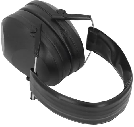 Gehörschutz, Faltbare Sicherheits-Ohrenschützer, Geräuschreduzierung, Ergonomisches Design, Leicht, Vielseitig Einsetzbar, Professionell für Erwachsene und Zum Rasenmähen (BLACK)