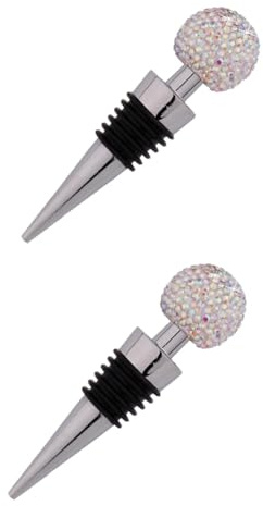 TOPBATHY 2pcs Alloy Wine Stopper Wine Bottle Stopper for Bar Party Restaurant for Sparkling and White Wines Zinc Alloy Material Bottle Plug