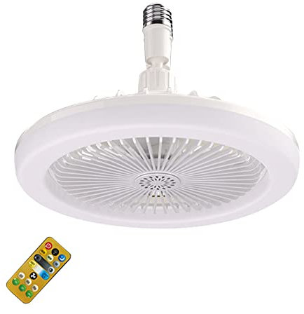 Générique Ventilateur de Plafond Avec Lumières, Lumières de Ventilateur de Plafond Avec Télécommande éclairage de Ventilateur Moderne pour Le Salon (Blanc, One Size)