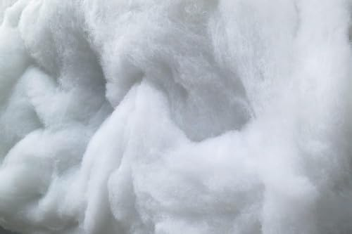pemmiproducts Schneewatte aus Maisfaser, 1kg (18,90€/kg), PLA | Naturfaser, kompostierbar, Watte