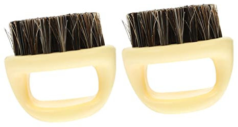 MUSISALY Bartkamm Und Bartbürste Für Männer Mittlere Größe Mit Griff Zur Reinigung Von Haarbruch Und Halsnähten Herren Grooming Werkzeug Für Friseursalon Und Zuhause