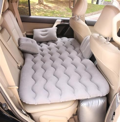 WUYDKEL Auto Matratze 70 * 130 cm Auto Luftmatratze Aufblasbare Rückenlehne Für Sitz Reisebett Luftbett Multifunktionale Isomatte Sofakissen Outdoor Camping Matte Kissen(Gray)