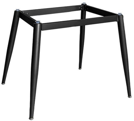 Moderna base de mesa de comedor de metal resistente con ventosas para mármol/cristal superior, patas de muebles industriales para el hogar, cocina, escritorio de bricolaje (negro, 70 cm x 40 cm x 72