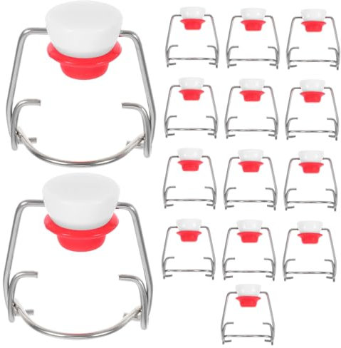 GLEAVI 15pcs Top Bottle Caps for Stainless Steel and Silicone Bottles Airtight Swing Top Lids for Home Brewing Easy Access Leak Design