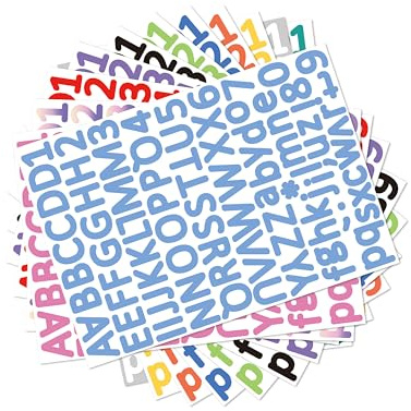 12 Blatt buchstaben zum aufkleben，aufkleber buchstaben，klebebuchstaben，klebe buchstaben，aufkleber zahlen