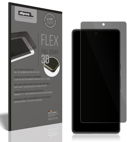 dipos FLEX Blickschutzfolie für Google Pixel 7 Pro | Privacy Displayschutz matt, 2-Wege Sichtschutz, Full Cover, selbstheilend, blasenfrei, Fingerprint-kompatibel, selbstklebend