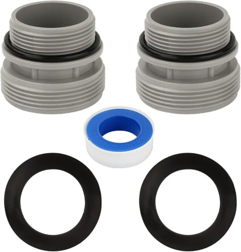 IHLOOTD Adaptador Manguera Piscina 2 Piezas 4560 Kit Conector Piscina 40 mm a 1 1/2 Pulgadas Terminal Manguera Piscinas Accesorios Compatible con Bombas de Filtro Intex y Coleman