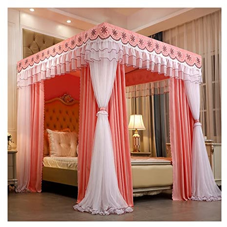 XDAWQP Betthimmel Doppelbett Moskitonetz, Luxus Betthimmel für Mädchenzimmer, Schlafzimmerdekor im Prinzessinnenstil,200x220x200cm