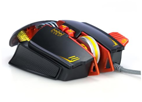 Mipcase Souris de Jeu V9 USB Lumineuse pour Ordinateur Portable et Bureau | Design Ergonomique, Usage Polyvalent, Noire, Abs et Aluminium, Modèle V9, pour Laptop et Ordinateur
