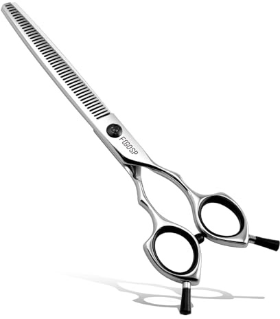 FOGOSP Thinning Shears for Dogs Professional Dog Grooming Scissors Pet Thinners Shear Japan 440C 30% Thinning Rate 46 Teeth Light Weight Designed for Pet Groomers or Family DIY Use