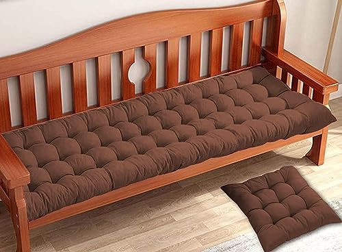 Garden Bench Cushion Rectangular for 2-3 People, Indoor & Outdoor Comfort, Long Chair & Swing Seat Pad, Waterproof & Durable Upholstered Cushion for Patio Decor