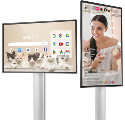JAV Interaktives Whiteboard Smart Board 43 Zoll Android 14 Google EDLA Zertifiziert Drehbares Smart Screen 8+128 GB Digitales Whiteboard für Live Streaming Büro Klassenzimmer (Inklusive Wandhalterung)