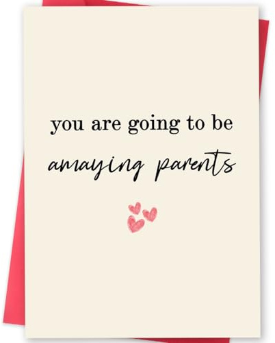 MOROLURU You Are Going to Be Amazing Parents Card, New Baby Congratulations Greeting Card for Pregnancy Announcement, Baby Shower Card, Expecting Parents Gift