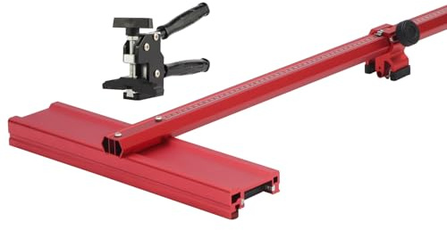 Manual Tile Cutter with Tungsten Carbide Scoring Wheel, Precision Straight Cuts, Adjustable T-Bar Guide for Porcelain & Ceramic Tile, DIY Home Renovation Tool for Floor & Wall Tiles