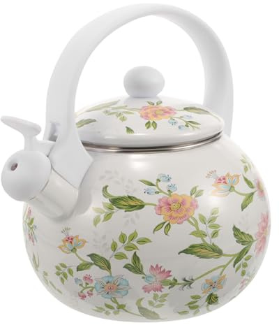 Garneck Bouilloire Émaillée Épaisse Théière Décorative Pour Cuisinière Récipient à Thé Avec Poignée Manuelle