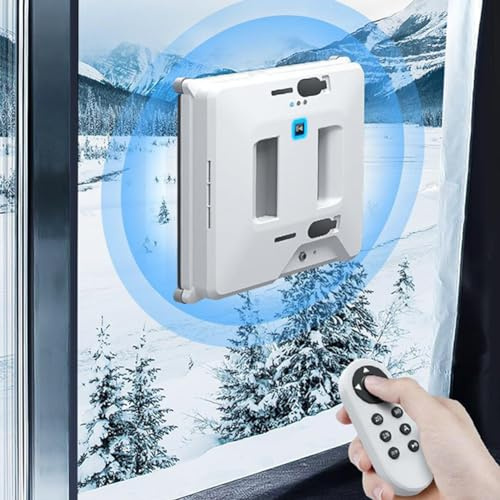 LVSEWOA Robot limpiacristales eléctrico, automático e Inteligente, con Doble depósito de Agua y Potente succión de 3000 Pa.