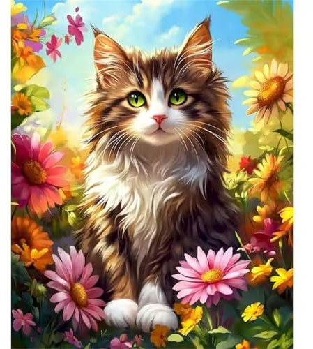 Puzzle 90 Teile für Erwachsene, Rosa Blume Katze 25x20cm Puzzle Erwachsene 90 Teile Lernspiel Herausforderung Spielzeug, Geschicklichkeitsspiel für die ganze Familie