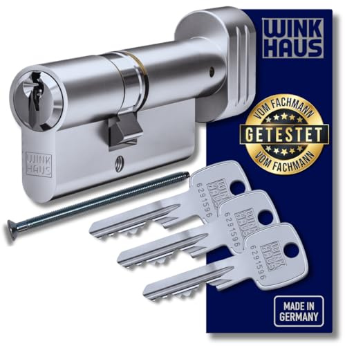 Winkhaus X-Pert Knaufzylinder - Hochwertiger Schließzylinder mit Bohr- & Ziehschutz (SKG**) | DIN en 1303 & 18252 Zertifiziert | Made in Germany - Seit 1854 | Viele Größen Verfügbar