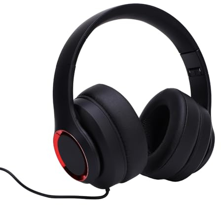 VGEBY Cuffie da Studio Sopra l'orecchio, Cuffie Professionali Pieghevoli con Memory Foam per Isolamento Acustico, sensibilità 110 DB per Mixaggio, Registrazione DJ e Ascolto Musicale (stile 1)