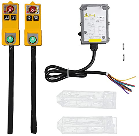 Aumotop IP68 Industrial Remote Control Wireless Controller for Hoist Cranes, Strong and Stable Signal, Ideal for Concrete Pump Trucks, Mini Electric Cranes, IP68 Protection Level (#4)