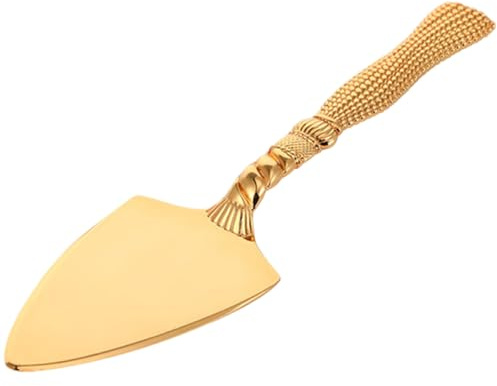 UKCOCO Pelle à Pizza en Alliage de Zinc Doré Multifonction, Spatule Large pour Gâteau et Tarte, Ustensile Cuisine pour Maison, Restaurant et Pizzeria, Outil de Pâtisserie Pratique