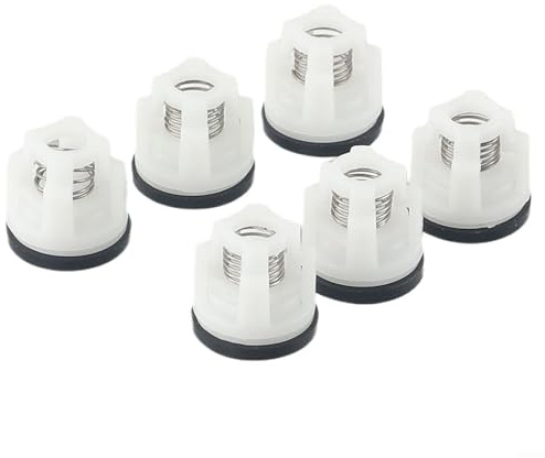 Sawhamale Componentes de válvula de retención de 6 Piezas para Aplicaciones de Entrada de Lavadora de Alta presión en Modelos de Cabezal de Bomba de Aluminio 280 y 380