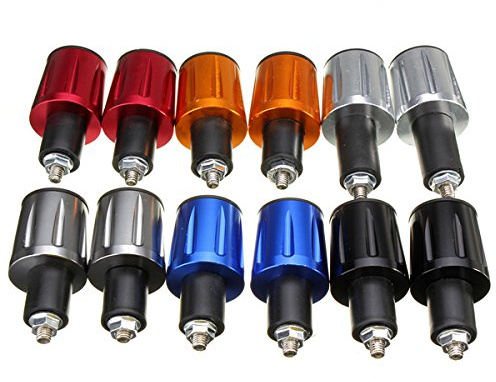 7/8 Zoll 22Mm Universal Motorrad Lenkerenden Stecker Grip Gewichte Anti Vibration - Rot