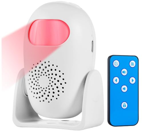 Motion Sensor Alarm with Remote Control Wireless Infrared Home Burglar Security System PIR Indoor Motion Detector for Garage/Shed/Home Security