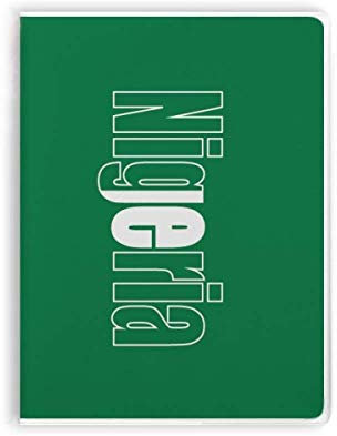 Diario de cubierta suave con nombre de la bandera del país de Nigeria