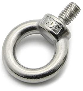 1-2 stücke Anheben von Augenmuttern/Schraubenring Eyebolt Ring Haken Mutter Schrauben M3 M4 M5 M6 M8 M10 M12 M12 304 Edelstahl-M4(2PCS),Lifting Eye Screws