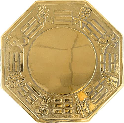 HEYONA Spiegel for Wall Decor,Bagua Mirror,Traditional Chinese Feng Shui Mirror,Taoist Buddism,Kupferspiegel Feng Shui Convex MirrorFeng Shui Home Supplies Decoration Convex (Size : 8.5cm)