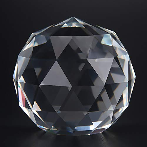 Clear Cut Crystal Glass Ball - Maze Crystal - 1Pc Prisms Home Hotel Decor - 60Mm/2.36Inch