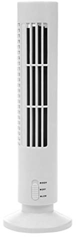 Zerodis Tragbarer Blattloser Säulenlüfter, USB-Desktop-Klimaanlage, Mini-Kühlturm, Weiß, Zwei Geschwindigkeitsstufen