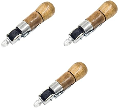 Beaupretty 3 Piezas máquina de coser máquinas de coser caseras máquina de agujas de coser herramienta de costura herramienta artesanal de cuero familiar herramientas de costura Bambú