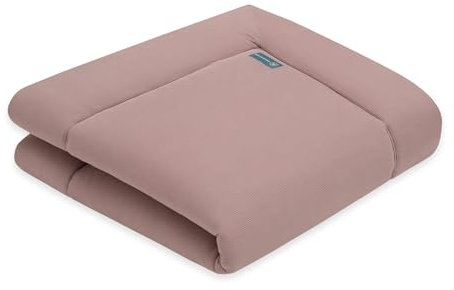 emma & noah Krabbeldecke Baby, 120x120 cm, Groß und Gepolstert, Bio-Baumwolle, Oeko-TEX Zertifiziert, Babydecke, Weiche Spieldecke & Laufgittereinlage für Jungen & Mädchen (Essential Berry)