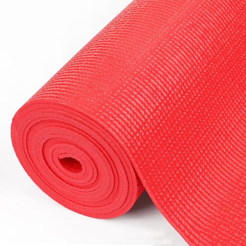HooTown Professional Shelf Liner Werkzeugkasten Mat, 3 mm dick Schubladeneinlagen, Einfacher Schnitt Anti-Rutsch-Matte für Schubladen, Werkzeugkasten, Auto, Küche, Garage (40.6cmx487cm, Rot)