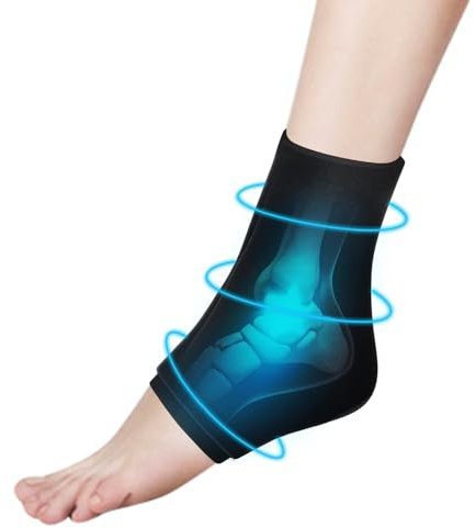 XTDMJ Ankle Ice Pack for Injuries, Reusable Gel Cold Compress Pack and Hot Therapy for Achilles Tendon, Flexible Foot Ice Pack for Achilles Tendonitis, Plantar Fasciitis, Surgery, Sprained, Heel Pain