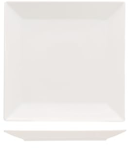 METRO Professional Plato Modern, porcelana, 19 x 19 cm, cuadrado, blanco, 6 unidades