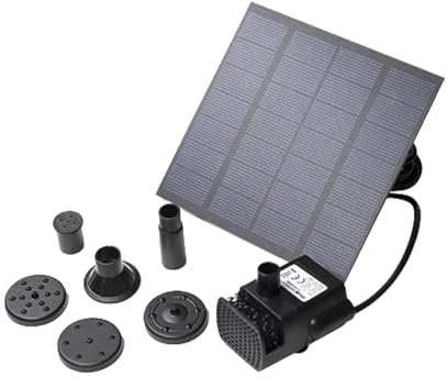 LOVIVER Solar-Wasserpumpe, Solar-Springbrunnenpumpe, DIY solarbetriebene Springbrunnenpumpe für den Garten im Freien, Fischtank, einfache Installation