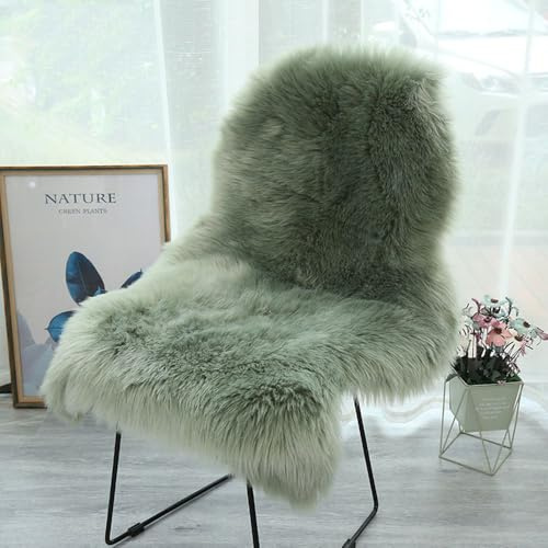 CHUYIX Faux Lammfell Schaffell 60 * 100cm Longhair Flauschiger Teppich Wohnzimmer Deko Wohnzimmer Nachahmung Wolle Sofa Matte Kunstfell Dekofell Kunstfell Lammfellimitat Teppich flauschig