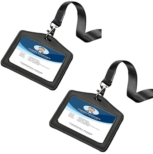 Meekye 1/2 Satz Ausweishülle Schlüsselbänder, Schlüsselband Ausweishalter Kartenhülle Badge Holder für Schlüsselanhänger Kreditkarten ID Karten, Work ID, Studentenausweis, Büro