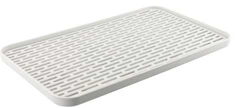 volumoon Bandeja de Drenaje, 39 x 22.5cm Escurridor de Platos, Escurreplatos de 2 Niveles con Bandeja de Goteo, Bandeja Escurridora Plástico, Tabla de Drenaje de Vajilla para Tazas, Cuencos y Fruta