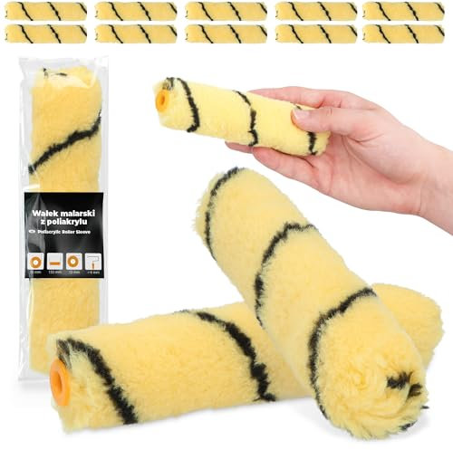 10x Rodillo de Pintura 15 cm Recambio Pintura Superficies Fachadas Techos Paredes Pared Antigoteo Antisalpicaduras Material De Pintor Lacado Renovación Robusto