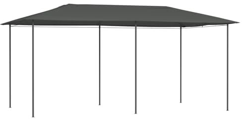 Xichuzi Pavillon, Faltpavillon, Pergola, Partyzelt, Standmarkise, Sonnenzelt, Garten Pavillion, Grillpavillon, 3x6x2,6 m Anthrazit 160 g/m²