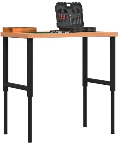Furniture Select-Werkbank 100x(55-60) x(73-99,5) cm Massivholz Buche