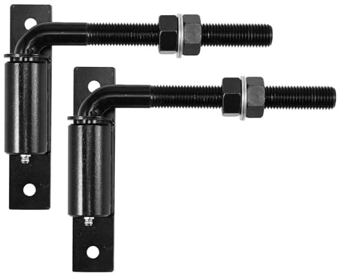 Soiiw Cerniera a J Bolt per cancello resistente, con base forata, per cancelli in legno e ferro fino a 500 kg, cerniera con cuscinetto a sfera lubrificato, confezione da 2 (tipo 3/4)