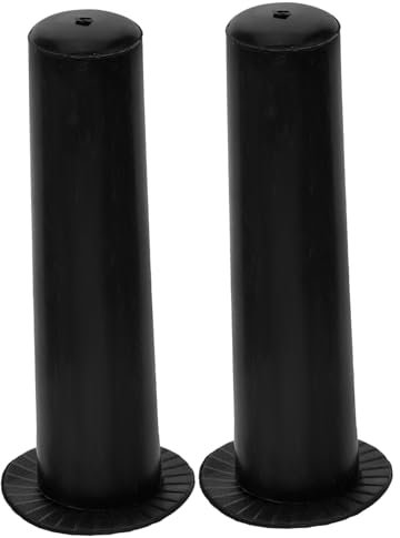 Sosoport Capuchons de Parapluie Noirs Taille 75mm en Plastique, 2 Pièces