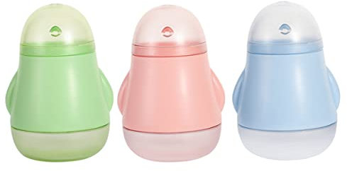 SBJKLYRN Toothpick box, 1 set 3pcs Holders Magnetic Can for Living Topper Wall Blue Jar Dispenser Desk Fruit Cotton Dining Hotel Penguin Straw Decor Pink Table Wheat Holder Green Case